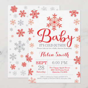 Baby, es ist kalt draußen Winter-Baby-Party Einladung