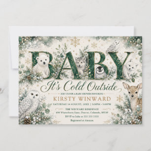 Baby, es ist kalt draußen Winter-Baby-Party Einladung