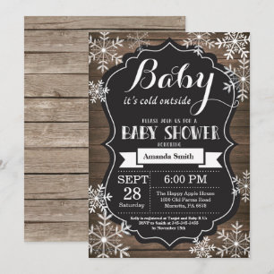 Baby, es ist kalt draußen Winter-Baby-Party Einladung