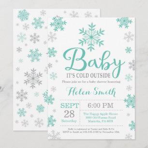 Baby, es ist kalt draußen Winter-Baby-Party Einladung