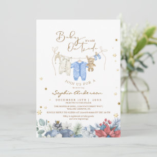 Baby, es ist kalt draußen Winter-Baby-Party Einladung