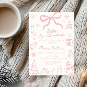Baby, es ist kalt draußen Winter-Baby-Shower-Party Einladung