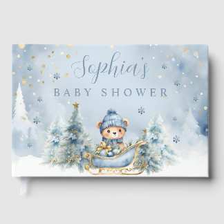 Baby Es ist kalt draußen Winter Bear Baby Dusche Gästebuch