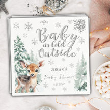 Baby es ist kalt draußen | Winter Fawn Baby Dusche