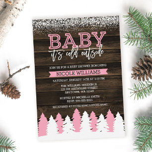 Baby Es ist kalt draußen Winter Girl Babydusche Einladung