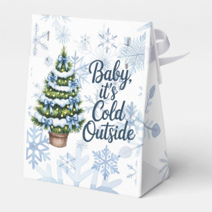 Baby, es ist kalt draußen Winter Junge Baby-Party Geschenkschachtel