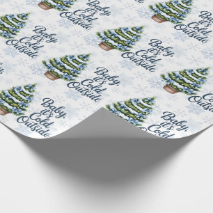 Baby, es ist kalt draußen Winter Junge Baby Shower Geschenkpapier