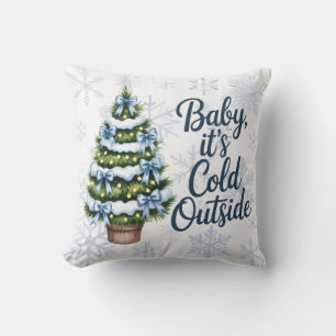 Baby, es ist kalt draußen Winter Junge Baby Shower Kissen