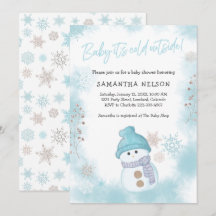 Baby Es ist kalt draußen Winter Snowman Baby Dusch