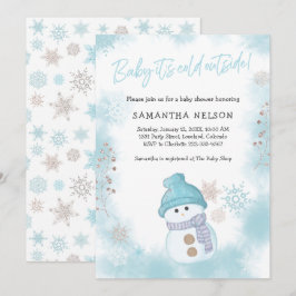 Baby Es ist kalt draußen Winter Snowman Baby Dusch Einladung