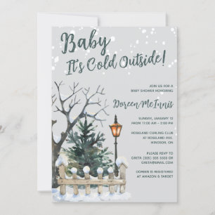 Baby Es ist kalt draußen, Winter Themed Baby Dusch Einladung