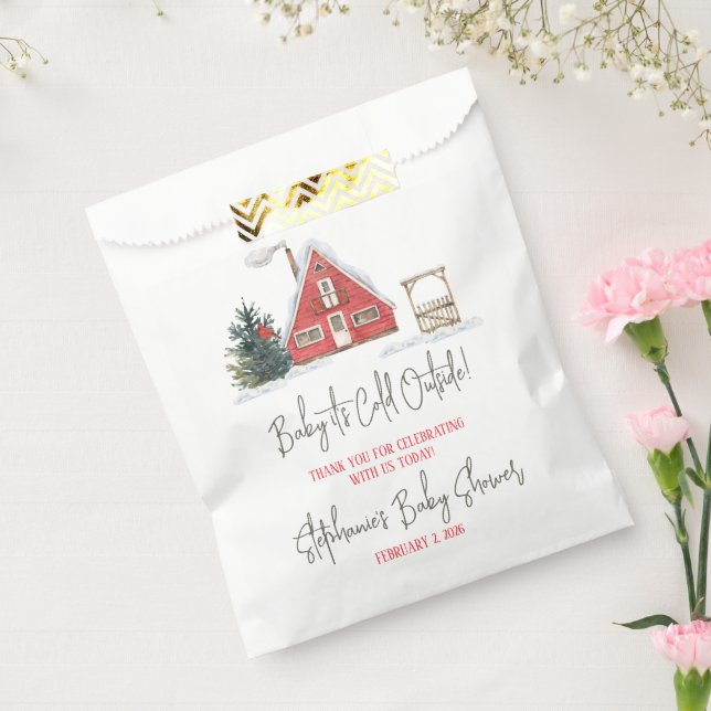 Baby Es ist kalt draußen, Winter Themed Baby Dusch Geschenktütchen (Versiegelt)