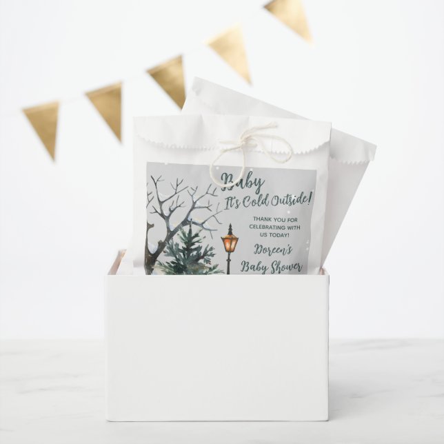 Baby Es ist kalt draußen, Winter Themed Baby Dusch Geschenktütchen (Party)