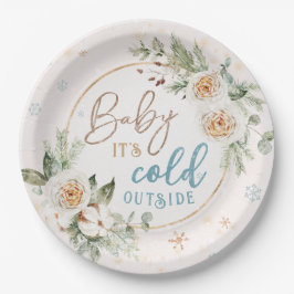 Baby Es ist kalt draußen Winter Wunderland Dusche Pappteller