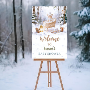 Baby, es ist kalt draußen Winterwald Poster