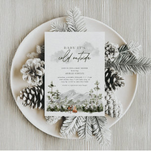 Baby Es ist kalt draußen Winterwunderschöne Dusc Einladung