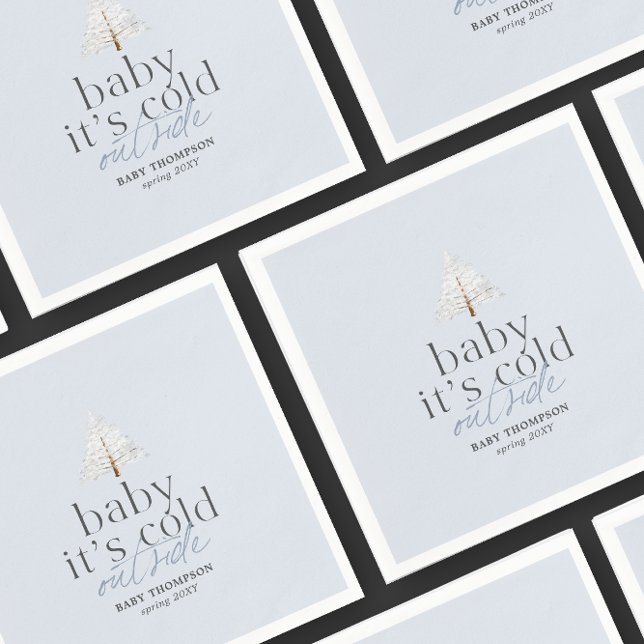 Baby Es ist kalt Outside Boy Blue Baby Dusche Serviette (Von Creator hochgeladen)