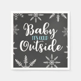 Baby Es ist kalt Outside Boy Winter Babydusche Sch Serviette