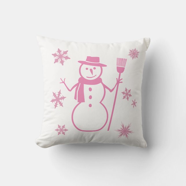 Baby es ist kalt Outside Snowman Kissen (Vorderseite)