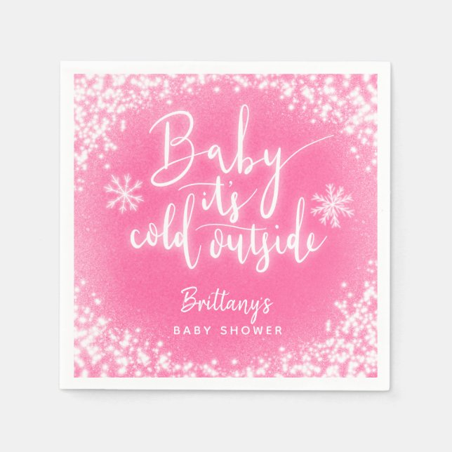 Baby Es ist kalte Außendusche Serviette (Vorderseite)