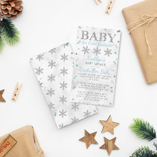 Baby Es ist kalte Outside Boys Winter Baby Dusche Begleitkarte
