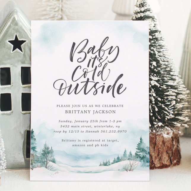 Baby es ist kalte Outside Winter Baby Dusche Einladung (Von Creator hochgeladen)