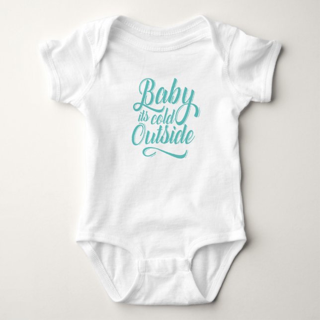 Baby es ist kalter Outside Bodysuit Baby Strampler (Vorderseite)