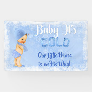 Baby, es ist kalter Schneeflocken-Winter-Blauer Ju Banner