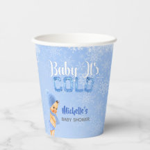 Baby Es ist kalter Winter Snowflake Blue Boy Dusch