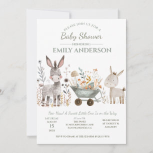 Baby-Esel Unisex-Baby-Shower Einladung
