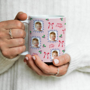 Baby Face Foto Collage Weihnachten Kaffeetasse