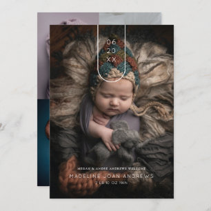 Baby Faire-part Arc Moderne Date Multi Photo