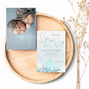 Baby Faire-part Sip'nVoir l'invitation photo
