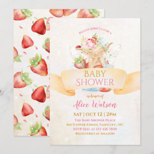 Baby Fairy Delicate Girly Baby Dusche Einladung