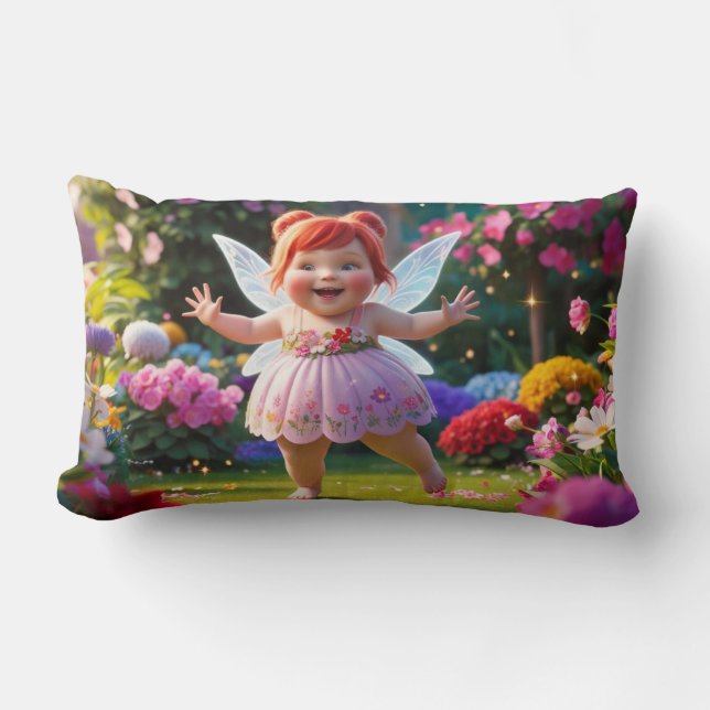Baby Fairy sprinklert es mit Liebe Lendenkissen (Vorderseite)