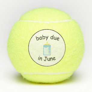Baby fällig im Juni Tennisbälle von dalDesignNZ