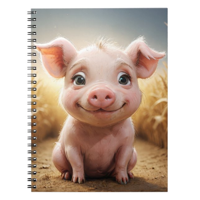 Baby Farm animal: Das kleine Schwein Notizblock (Vorderseite)
