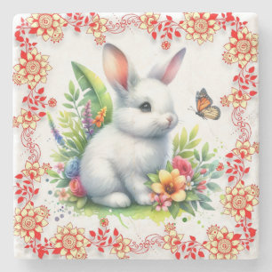 Baby Farm Animal Rabbit Sublimation-98186 Steinuntersetzer