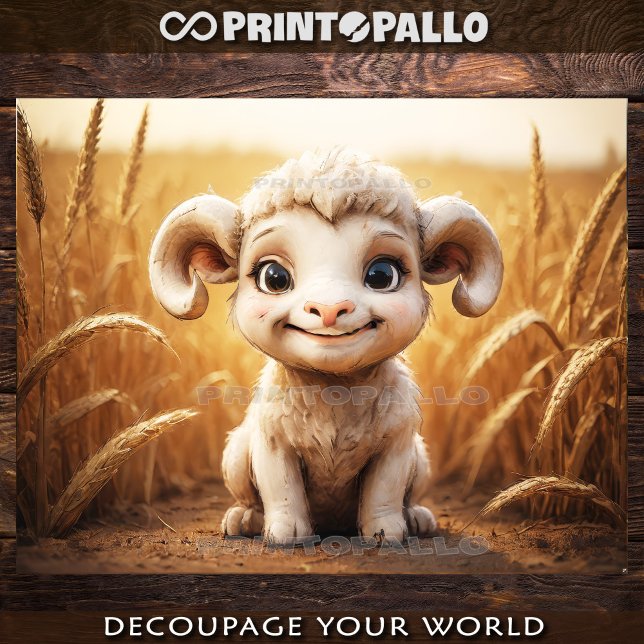 Baby Farm Animes: junger Widder Seidenpapier (Von Creator hochgeladen)
