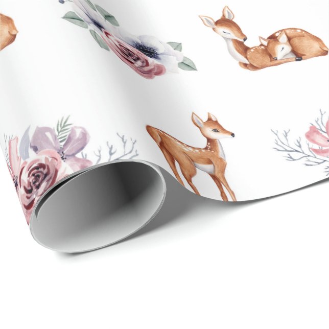 Baby Fawn Geschenkpapier (Rolleneckpunkt)