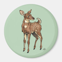 Baby Fawn mit Minzhintergrund