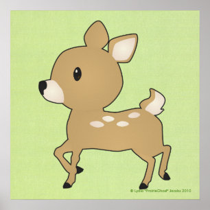 Baby Fawn Print Poster