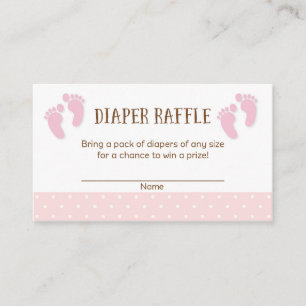 Baby Feet Babydusche Windeln Raffelkarten Begleitkarte