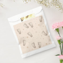 Baby Feet Boy Girl Dusche Beige Geschenktütchen