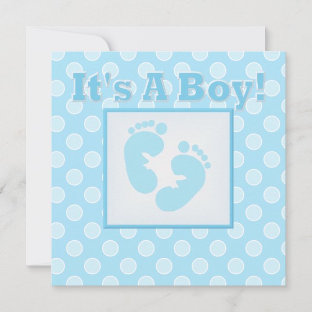 Baby Feet Es ist eine Kinderdusche Einladung (Vorderseite)