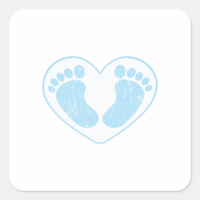 BABY FEET QUADRATISCHER AUFKLEBER (Vorderseite)