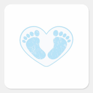 BABY FEET QUADRATISCHER AUFKLEBER