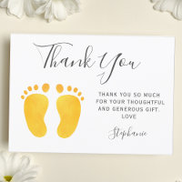Baby Feet Yellow Baby Dusche