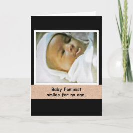 Baby Feminist Grußkarte Karte