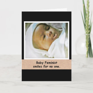 Baby Feminist Grußkarte Karte